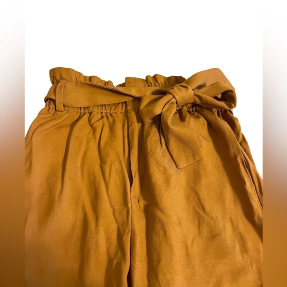 J. Crew Gold Brown Paperbag Waist Pants Sz 6 - Picture 3 of 9